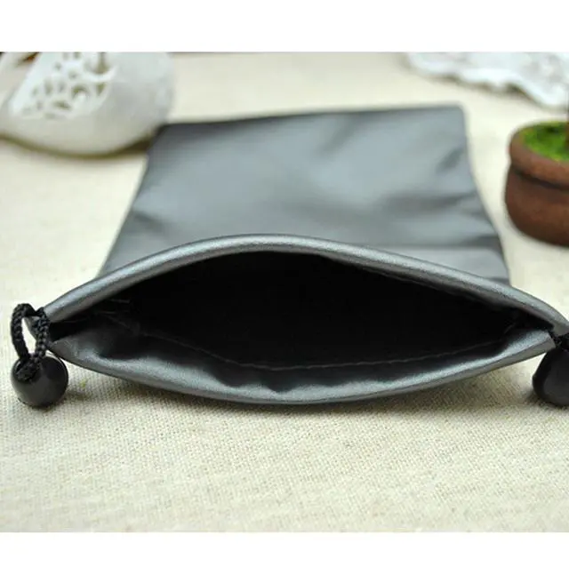 Alt view image 2 of 7 - 3 PCS Waterproof Carrying Storage Pouch Case Bags Drawstring Pocket Bags for Phones Power Bank Data Cable MP3 MP4 Accessories Bracelets Necklaces Rings Jewelry, etc, Gray