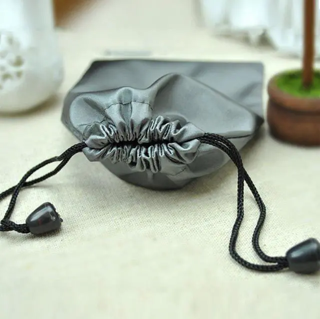 Alt view image 3 of 7 - 3 PCS Waterproof Carrying Storage Pouch Case Bags Drawstring Pocket Bags for Phones Power Bank Data Cable MP3 MP4 Accessories Bracelets Necklaces Rings Jewelry, etc, Gray