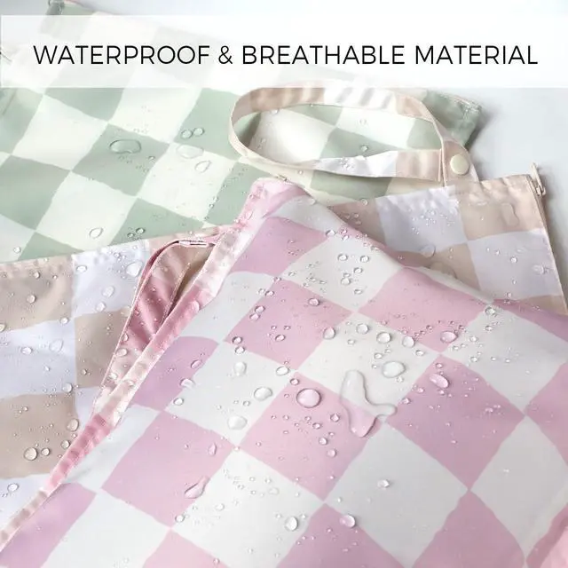Alt view image 3 of 7 - Wet Dry Bags Water Resistant - 2 Pack Reusable Waterproof Wet Dry Bag for Swimsuits & Baby Clothes - Leakproof Storage Pouch Bag for Travel & Baby Diaper - Travel Laundry Daycare Bags