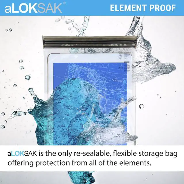 Alt view image 2 of 7 - aLOKSAK Waterproof Dry Bags - Airtight Underwater Pouch - Touch Screen Compatible - Diving Certified - 2 Pack- 3.9in x 7.5in Clear