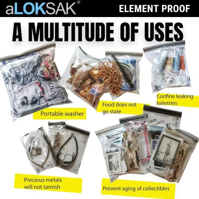 Alt view image 5 of 7 - aLOKSAK Waterproof Dry Bags - Airtight Underwater Pouch - Touch Screen Compatible - Diving Certified - 2 Pack- 3.9in x 7.5in Clear
