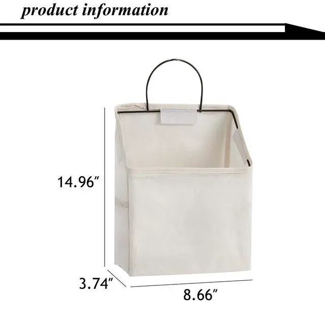 Alt view image 2 of 6 - 2Pcs Wall-Hanging Storage Bags,Desktop Organizer Basket Cotton Linen Hanging Storage Basket for Kitchen,Bderoom,Living Room-Triangle