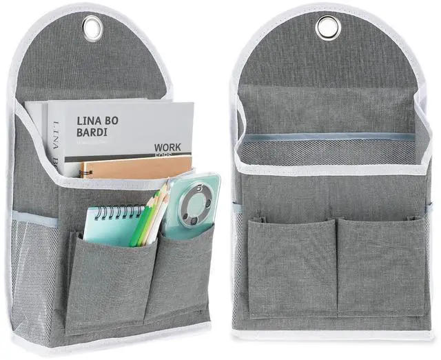 Main image of 1 Pack Wall Hanging Organizer Bag with Pockets Fabric Storage Bag Basket Wall Mount Hangable Organizer File Pocket Fabric Magazine Waterproof for Bathroom, Office, Kitchen, Bedroom