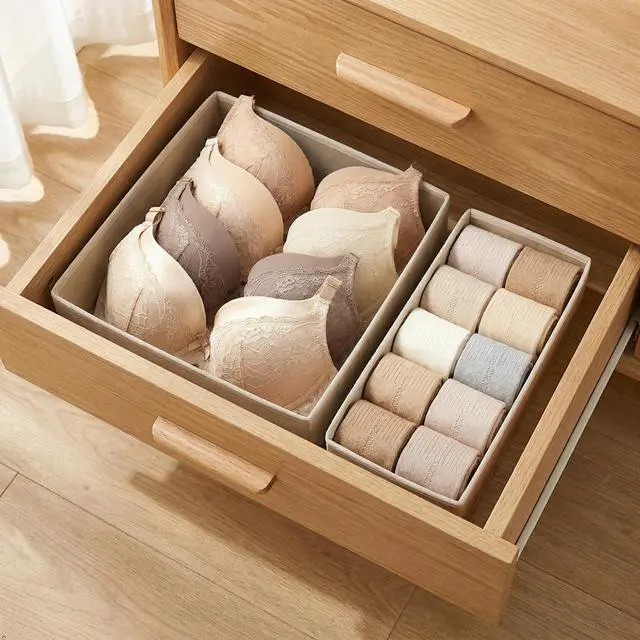 Alt view image 2 of 7 - Underwear Drawer Organizer, 2 Pack, Khaki