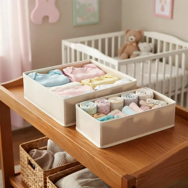 Alt view image 3 of 7 - Underwear Drawer Organizer, 2 Pack, Khaki