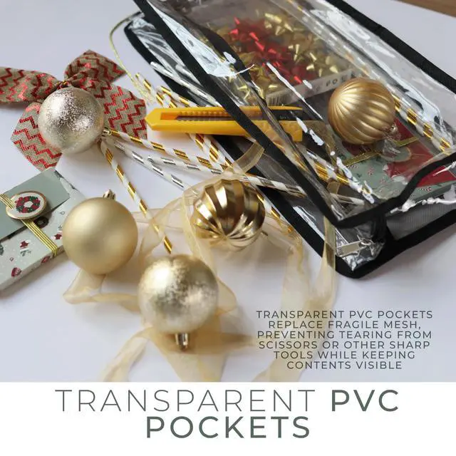 Alt view image 7 of 7 - Hanging Wrapping Paper Organizer 63", Over-the-Door Gift Bag & Wrap Storage