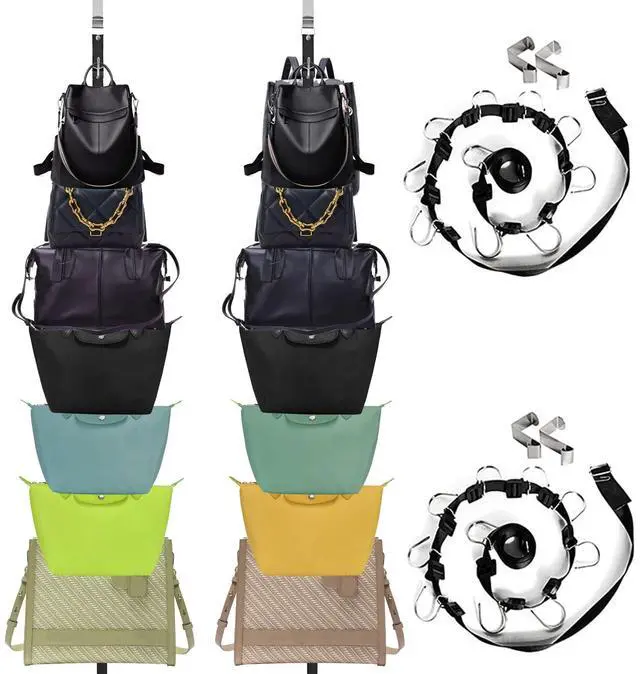 Main image of Bag-Organizer Rack-Purse Handbag-Hanger Holder-Storage Over The Door Closet(Rack for Handbags/2 pcs Hold 20 Bags)