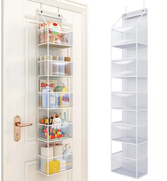 Main image of 5-Shelf Over The Door Hanging Pantry Organizer, Room Organizer with Clear Plastic Pockets, 25lb Ultra Sturdy & Large Capacity for Closet, Bedroom, Nursery, Bathroom and Sundries