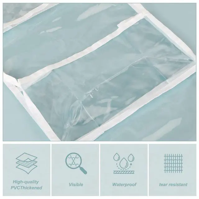Alt view image 7 of 7 - 5-Shelf Over The Door Hanging Pantry Organizer, Room Organizer with Clear Plastic Pockets, 25lb Ultra Sturdy & Large Capacity for Closet, Bedroom, Nursery, Bathroom and Sundries