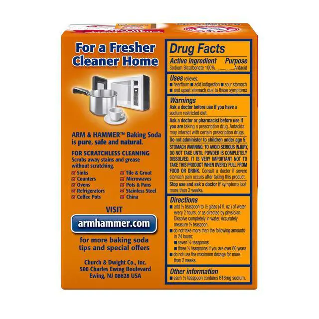 Alt view image 2 of 7 - Pure Baking Soda, 8oz, Pack of 2