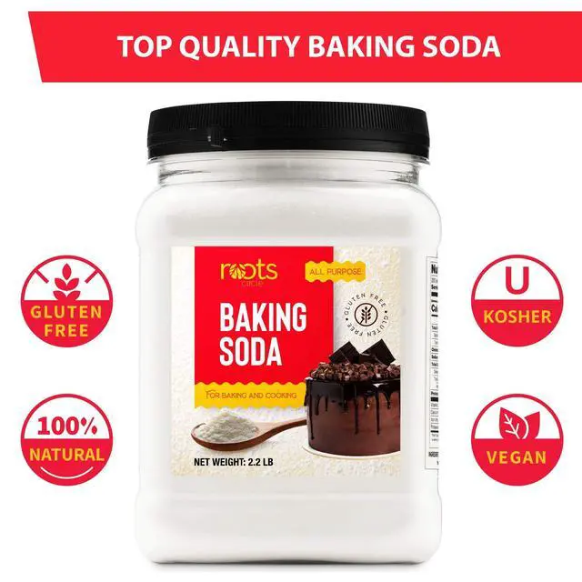 Alt view image 3 of 7 - Baking Soda Bulk | 1 x 35.2oz Large Airtight Container | Pure Sodium Bicarbonate for Cooking, Baking, Cleaning, Laundry, Deodorizing, Gardening | Gluten Free, All-Natural Food Grade