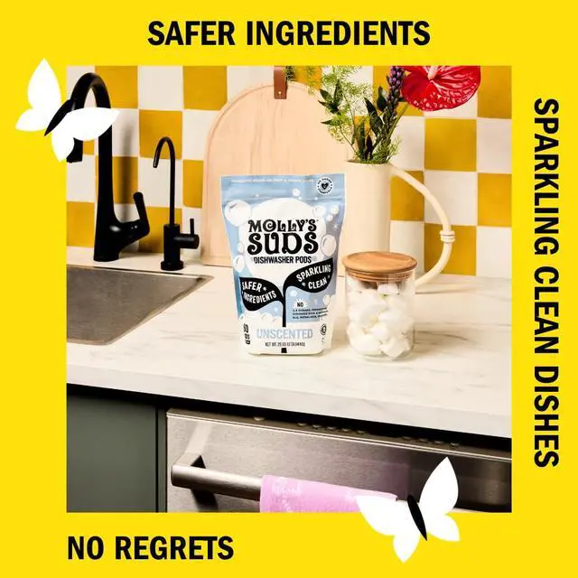 Alt view image 3 of 6 - Dishwasher Pods | Clean Dishwasher Detergent, Cuts Grease & Rinses Clean (Residue-Free) for Sparkling Dishes | 60 Auto-Release Tabs (Unscented)