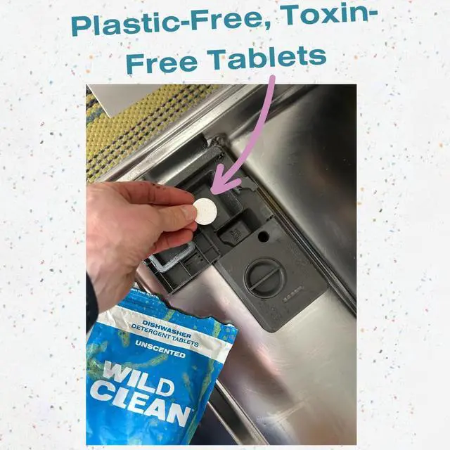 Alt view image 4 of 5 - Dishwasher Detergent Tablets | Unscented Plastic-Free & Eco Friendly Alternative to Liquid Pods - Natural, Sustainable| 30 Pack