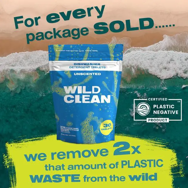 Alt view image 3 of 5 - Dishwasher Detergent Tablets | Unscented Plastic-Free & Eco Friendly Alternative to Liquid Pods - Natural, Sustainable| 30 Pack