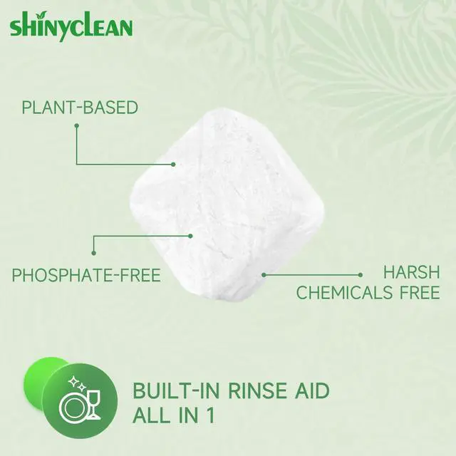 Alt view image 2 of 7 - All-in-1 Dishwasher Tablets with Built-in Rinse Aid, 62 Count
