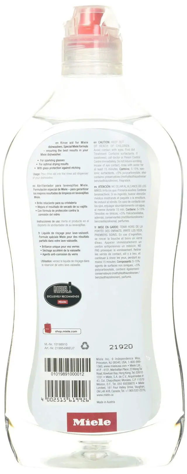 Alt view image 2 of 4 - Original Dishwasher Rinse Aid, for Optimal Drying and Sparkling Finish with Glass Protection Formula, 17 oz