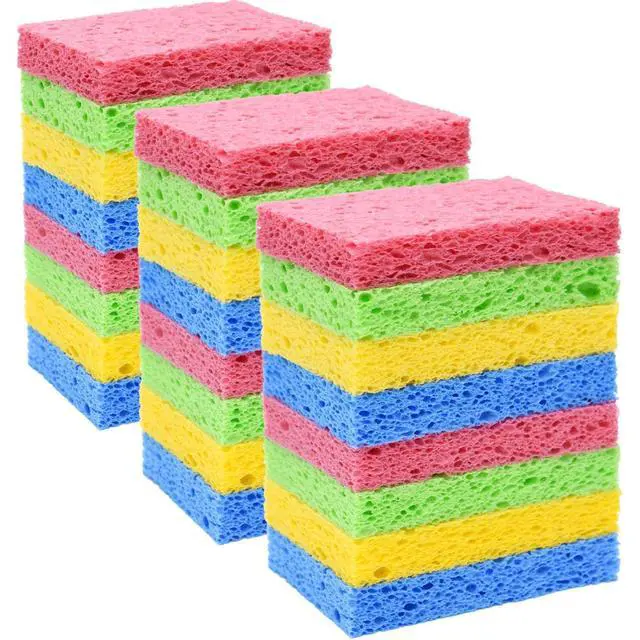 Main image of 24 Pack Kitchen Sponges Natural Cellulose Compressed Sponges for Cleaning Reusable Dish Sponge Kitchen Non-Scratch DIY
