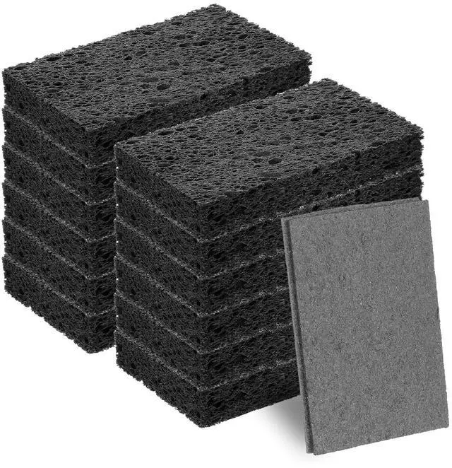 Main image of 12 Pack Compressed Cellulose Sponges, Non-Scratch Scrub Sponges Wood Pulp Double-Side Sponge Multi-Purpose Cleaning Sponge for Kitchen Dishes Non-Stick Cookware
