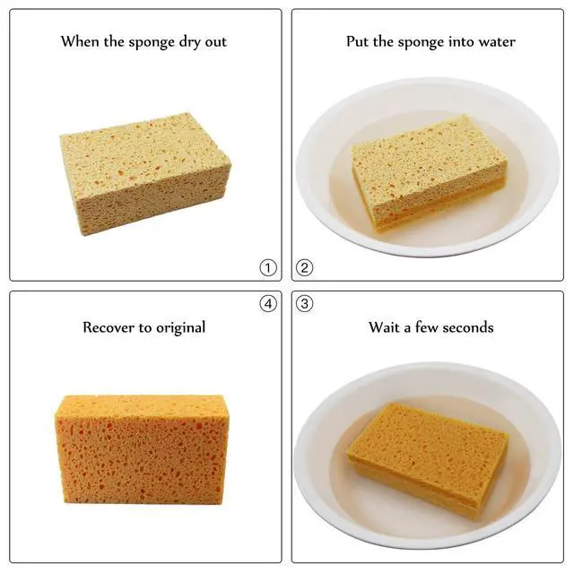 Alt view image 5 of 5 - 1 PCS x JK SP-T50 Large Sponge, Cleaning Sponges, Boat Bail Sponge, Handy Sponges, Cellulose Sponges, Natural Sponges, Commercial Sponges, Car Washing Sponge, Eco Friendly Sponge (6.5" x 4.0" x 2.0")