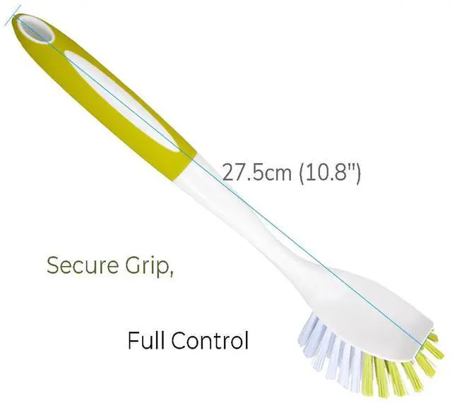 Alt view image 3 of 7 - Dish Brush with Handle, Stiff Bristles Dish Scrubber for Pots, Pans & Sink Cleaning, 5 Pack