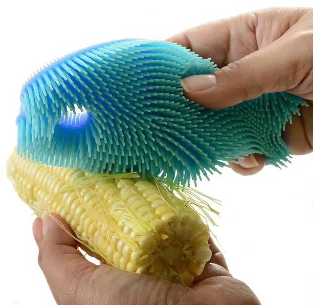 Alt view image 3 of 7 - Fish Silicone Dish Brush