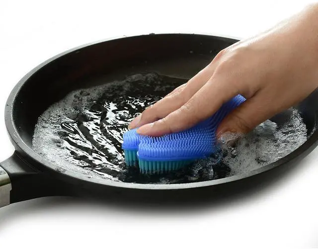 Alt view image 4 of 7 - Fish Silicone Dish Brush