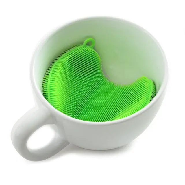 Alt view image 7 of 7 - Silicone Bowtie Dish Brush