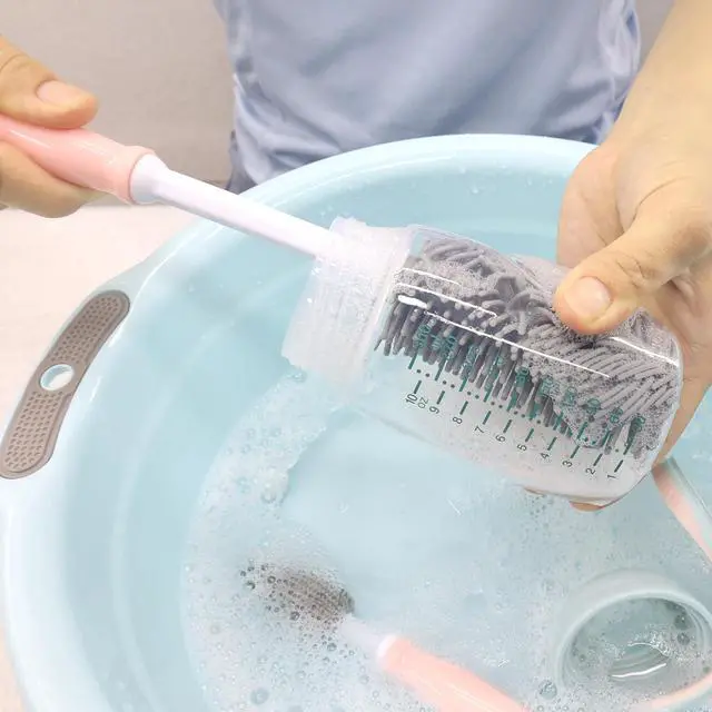 Alt view image 3 of 5 - Silicone Cleaning Brush, 12" Long Handle Water Bottle Cleaner