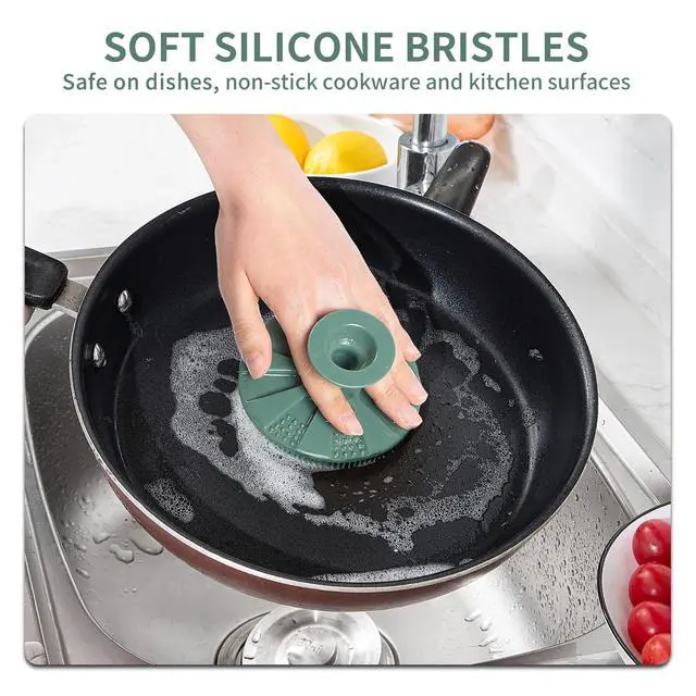 Alt view image 3 of 6 - Silicone Dish Scrubber, Non-Scratch Scrub Spong for Washing Dish, Pot, Pan