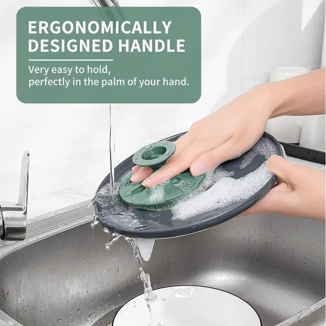 Alt view image 2 of 6 - Silicone Dish Scrubber, Non-Scratch Scrub Spong for Washing Dish, Pot, Pan