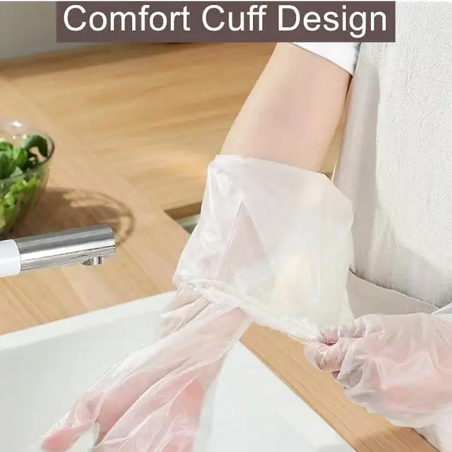 Alt view image 6 of 7 - Long Sleeve Cleaning Gloves, 10Pcs/Set Reusable & Waterproof Protective Rubber Gloves for Household Duties, Kitchen, Dishwashing, Gardening - 23.6 Inch