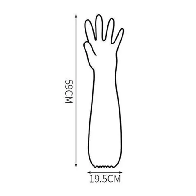Alt view image 7 of 7 - Long Sleeve Cleaning Gloves, 10Pcs/Set Reusable & Waterproof Protective Rubber Gloves for Household Duties, Kitchen, Dishwashing, Gardening - 23.6 Inch