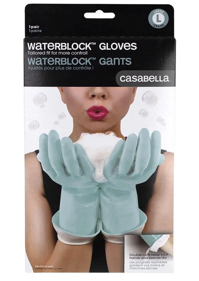Alt view image 3 of 3 - Waterblock Premium Gloves Aqua Blue, Large