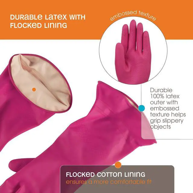 Alt view image 5 of 7 - 46060 Premium Waterblock Gloves, Large, 1-Pair, Pink