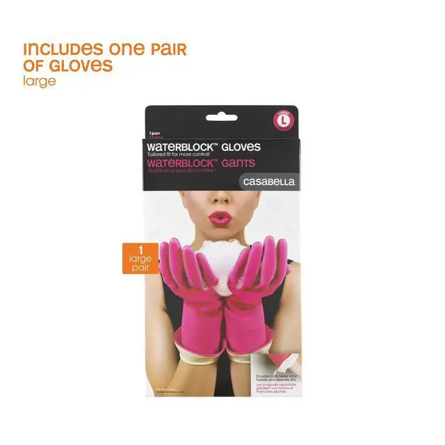 Alt view image 7 of 7 - 46060 Premium Waterblock Gloves, Large, 1-Pair, Pink