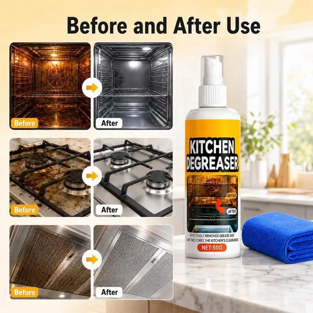 Alt view image 2 of 7 - GreaseKiller BBQ Grill Cleaner Spray, Heavy Duty Degreaser, Fast-Acting Grease Removal, for Grills and Smokers, Outdoor Use(2 PCS)