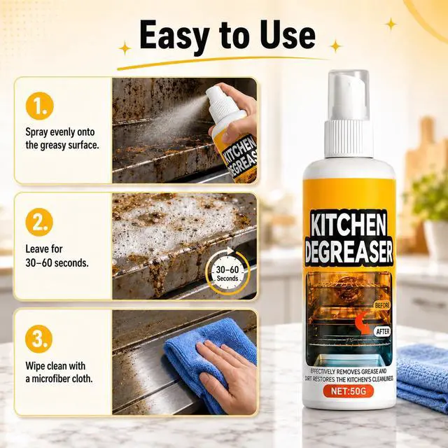 Alt view image 4 of 7 - GreaseKiller BBQ Grill Cleaner Spray, Heavy Duty Degreaser, Fast-Acting Grease Removal, for Grills and Smokers, Outdoor Use(2 PCS)