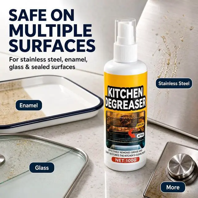 Alt view image 2 of 7 - Greasekiller BBQ Grill Cleaner Spray, Grill Cleaner, Heavy Duty Grills Degreaser Spray, Removes Grease for BBQ Grate, Grills Lid,Stovetop,Oven,Range Hood