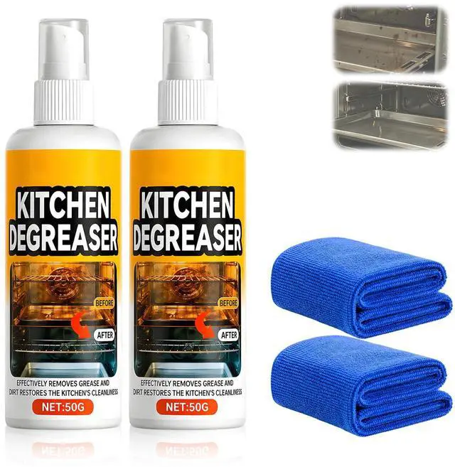 Main image of GreaseKiller BBQ Grill Cleaner Spray, Heavy Duty Degreaser, Fast-Acting Grease Removal, for Grills and Smokers, Outdoor Use(2 PCS)