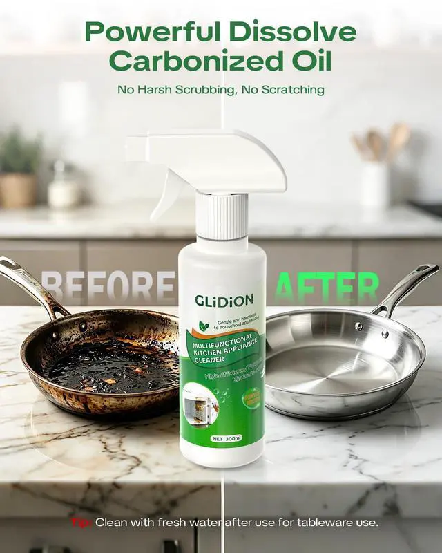 Alt view image 3 of 7 - Multifunctional Kitchen Appliance Cleaner, Low-Irritation Degreaser for Oven, Air Fryer, Microwave, Refrigerator & Stove, Non-Corrosive, No Harsh Fumes, with Foam Sprayer, 10.1 Fl Oz