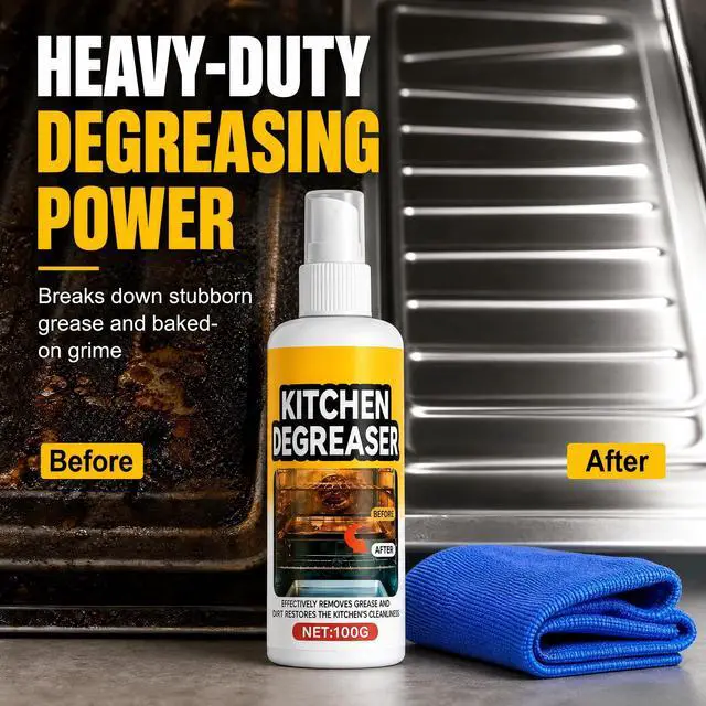 Alt view image 4 of 7 - Greasekiller BBQ Grill Cleaner Spray, Grill Cleaner, Heavy Duty Grills Degreaser Spray, Removes Grease for BBQ Grate, Grills Lid,Stovetop,Oven,Range Hood