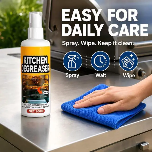 Alt view image 5 of 7 - Greasekiller BBQ Grill Cleaner Spray, Grill Cleaner, Heavy Duty Grills Degreaser Spray, Removes Grease for BBQ Grate, Grills Lid,Stovetop,Oven,Range Hood