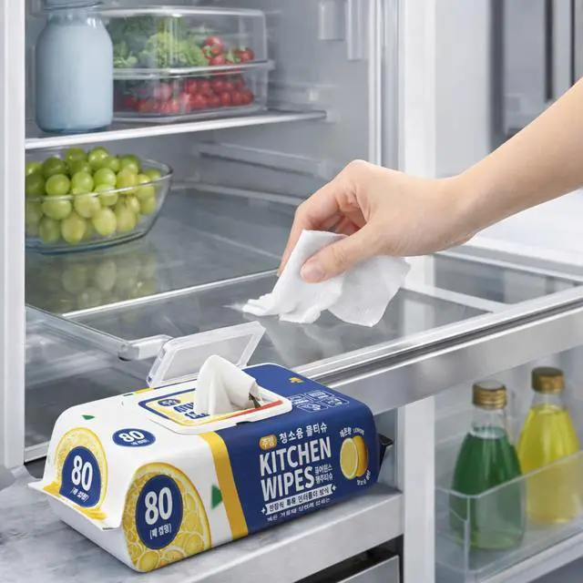 Alt view image 4 of 7 - Kitchen Cleaning Wipes (80 Count) Professional Grease & Oil Remover for Microwave, Air Fryer, Cooktops, Stoves & Appliances Multi-Surface Disposable Cloths for Sparkling Clean Surfaces