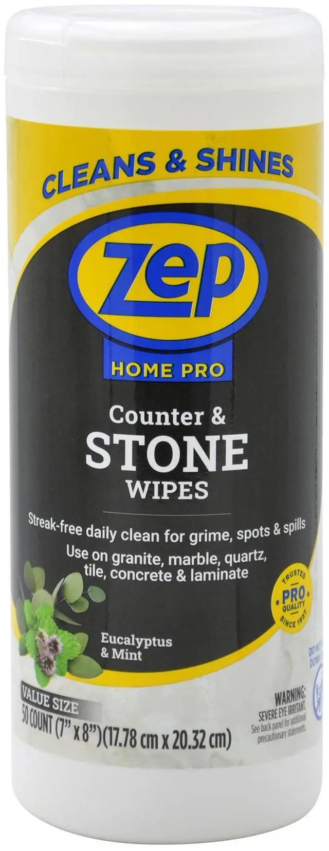 Main image of Home Pro Counter & Stone Wipes 50 count - R59212 - Streak-free daily clean for grime, spots and spills