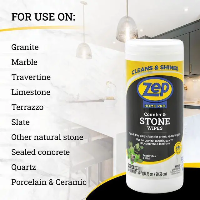 Alt view image 3 of 7 - Home Pro Counter & Stone Wipes 50 count - R59212 - Streak-free daily clean for grime, spots and spills