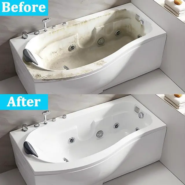 Alt view image 4 of 6 - Jetted Tub Cleaner Tablets - Rapid Cleaning Effervescent Tabs for Whirlpool, Spa Bath & Jet Tubs, Septic Safe Formula Quickly Removes Scale, Residue & Build-Up (12, 5g)
