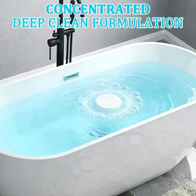 Alt view image 3 of 6 - Jetted Tub Cleaner Tablets - Rapid Cleaning Effervescent Tabs for Whirlpool, Spa Bath & Jet Tubs, Septic Safe Formula Quickly Removes Scale, Residue & Build-Up (12, 5g)
