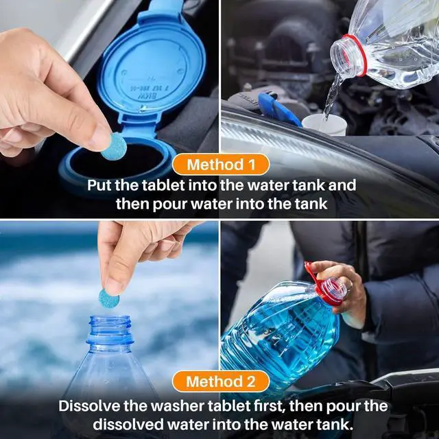 Alt view image 6 of 7 - 150 Car Windshield Washer Tablets - Washer Fluid Tablets Glass Cleaner Concentrate Car Windshield Wiper Fluid Car Windshield Cleaner
