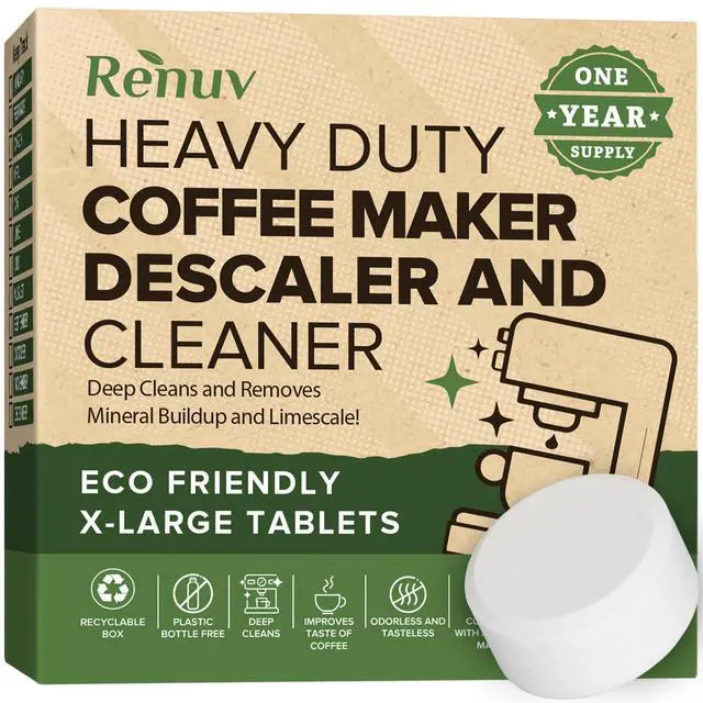 Main image of Coffee Maker Cleaner & Descaler Tablets, 12 Uses