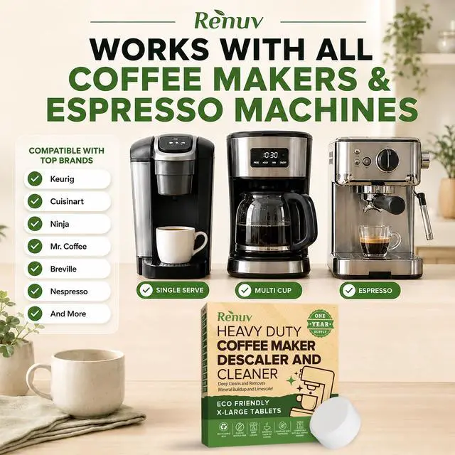 Alt view image 4 of 7 - Coffee Maker Cleaner & Descaler Tablets, 12 Uses